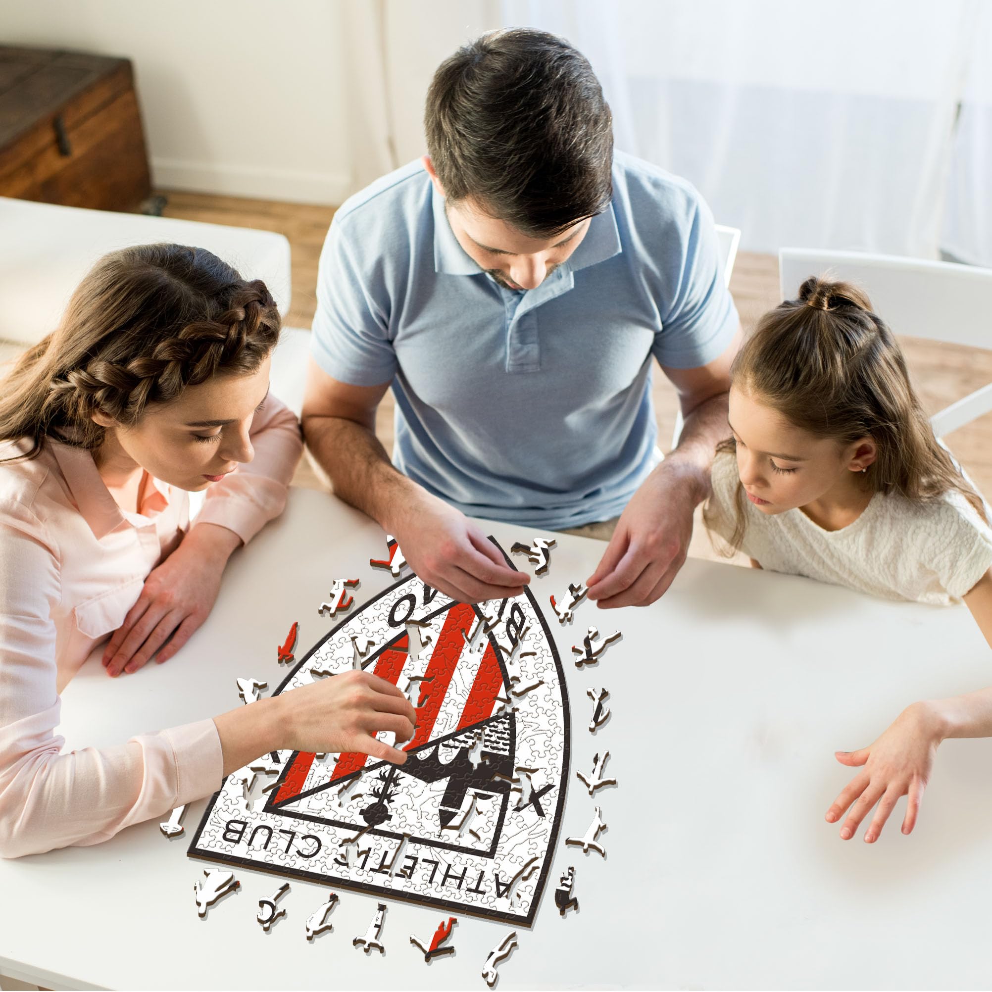 Iconic Puzzles - Athletic Club, Logo, Rompecabezas de Madera con Licencia Oficial, Regalo para Adultos y Niños, Talla L, 500 Piezas