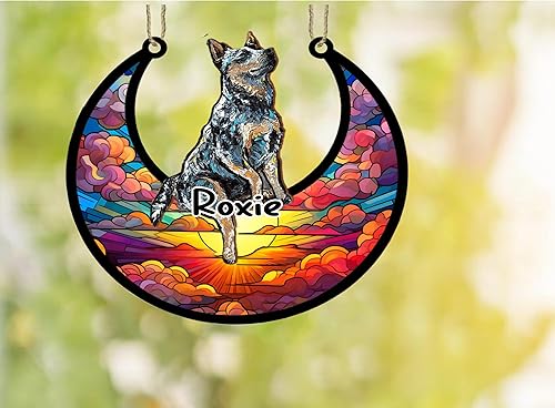 Vista 73 de LOVELYPOD Adorno de Navidad personalizado de perro pastor alemán, atrapasoles conmemorativo, adorno de Navidad de pastor alemán con nombre, pérdida