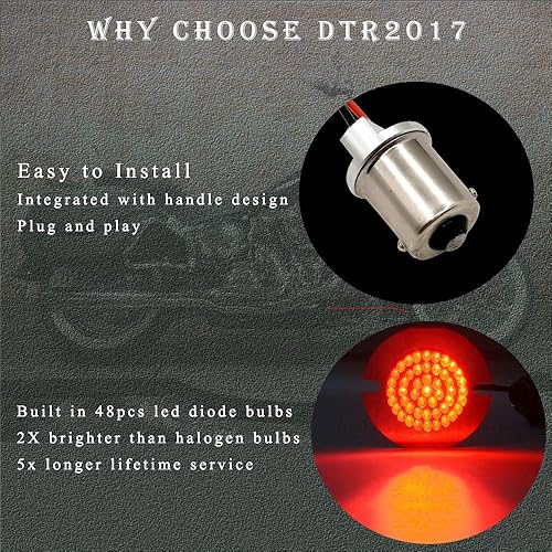 Miniatura 7 de Señal de giro LED frontal 1157, 3 14 pulgadas plana Switchback luz de carrera para motocicleta con cubierta de lente ahumada para Harley Road Glide,