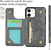 Vista 209 de Cavor for iPhone 11 Wallet Case with Card Slots Holder,Premium PU Leather Kickstand Feature Case [Wrist Strap] Double Magnetic Clasp Shockproof Flip