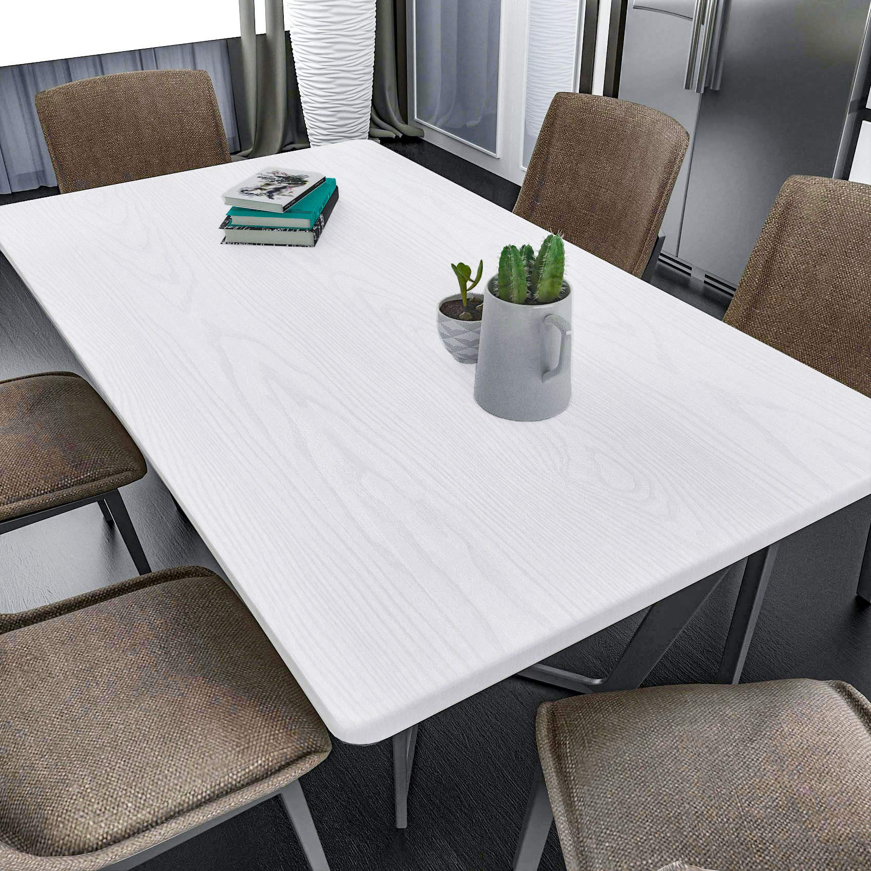 Amazon | VEELIKE 壁紙シール 木目調 白 ホワイトリメイクシート  