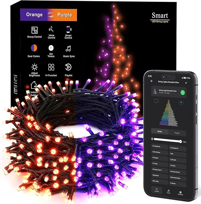 Brizled Smart Halloween Lights - 300 LED 98FT with APP & Voice Control