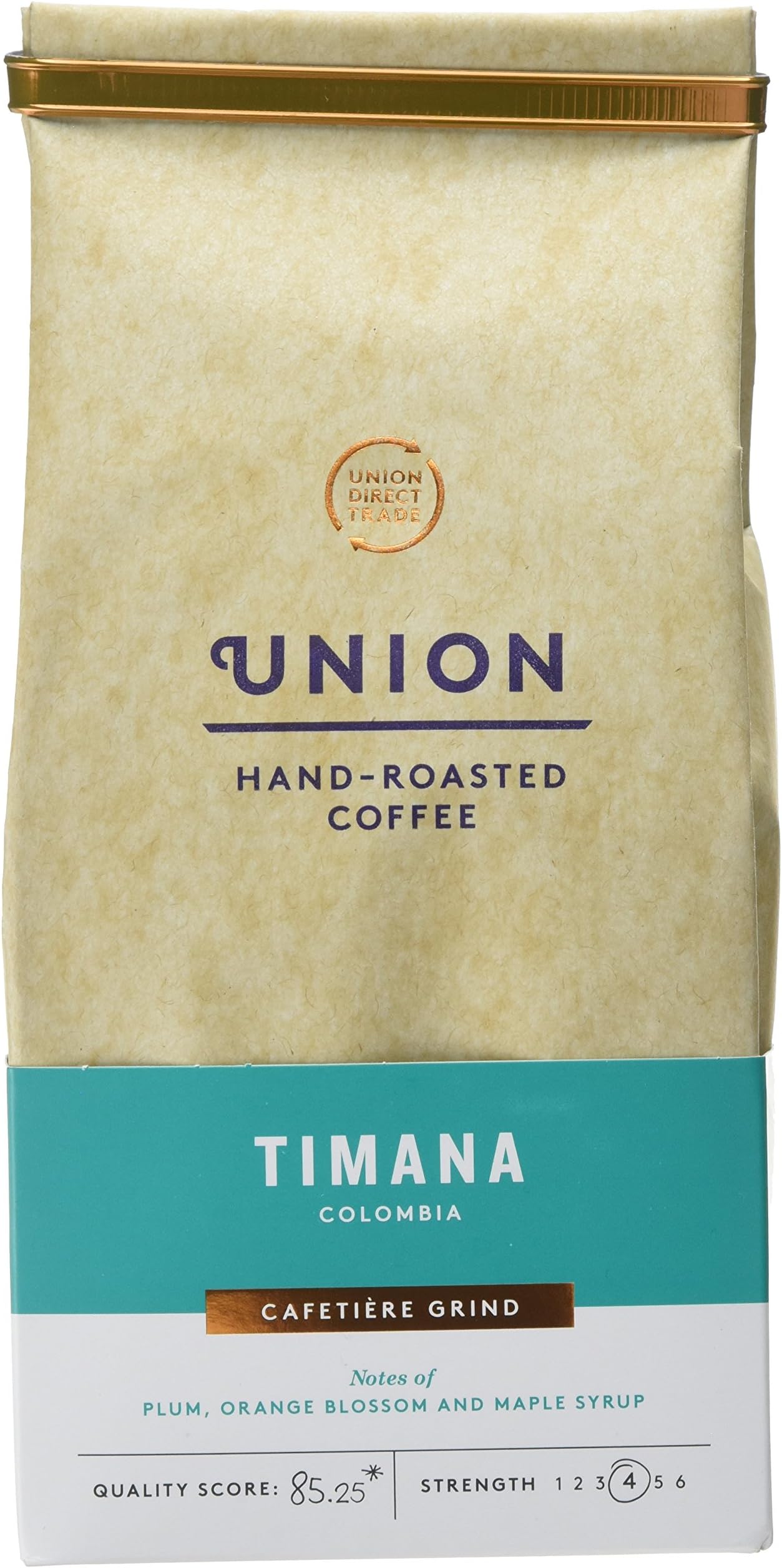 Union Hand Roasted Coffee Timana Colombia Ground Coffee, 200g