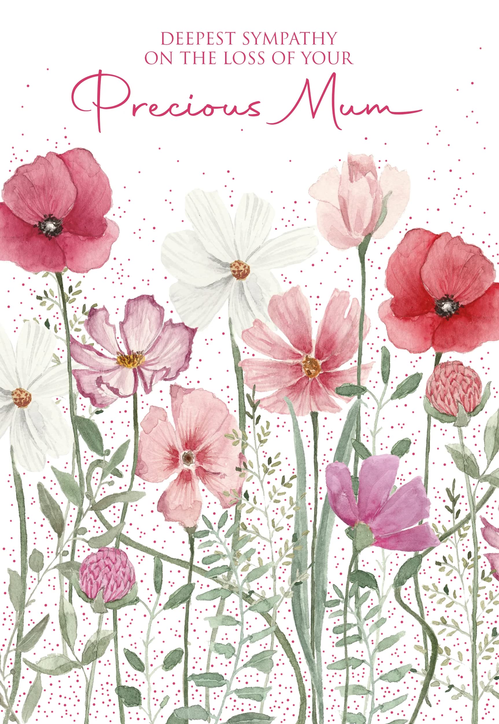 Loss of Your Precious Mum Sympathy/Condolence Card with Stunning Floral ...