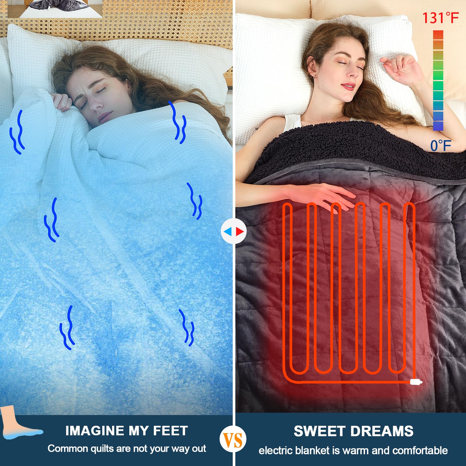 HOT Heating Pad Pure Heated Blanket Weighted And Heated