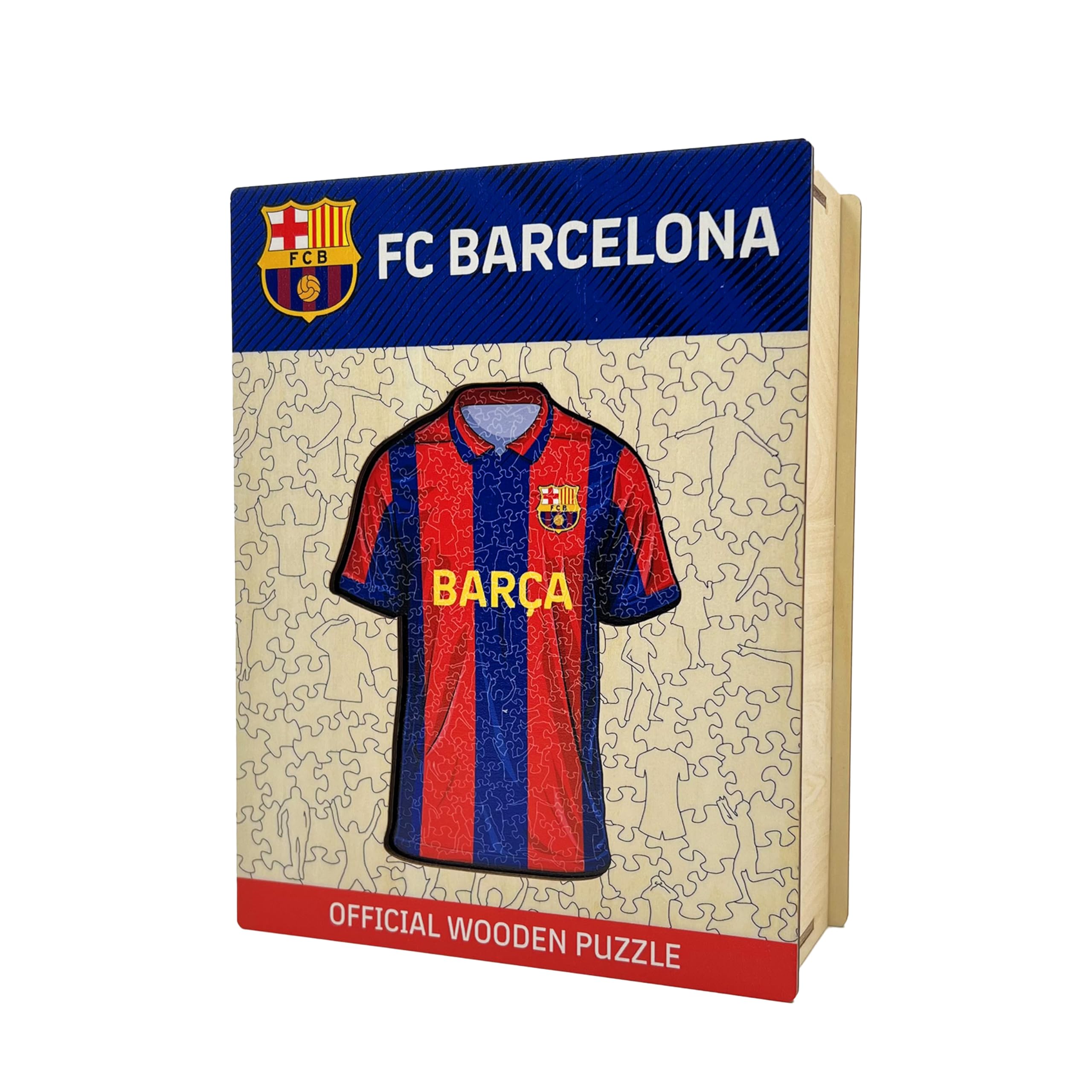 Iconic Puzzles - Barcelona Jersey, Officially Licensed Wooden Puzzle, 100% Sustainable, Gift for Adults and Children Size S, 150 Pieces - Image 4