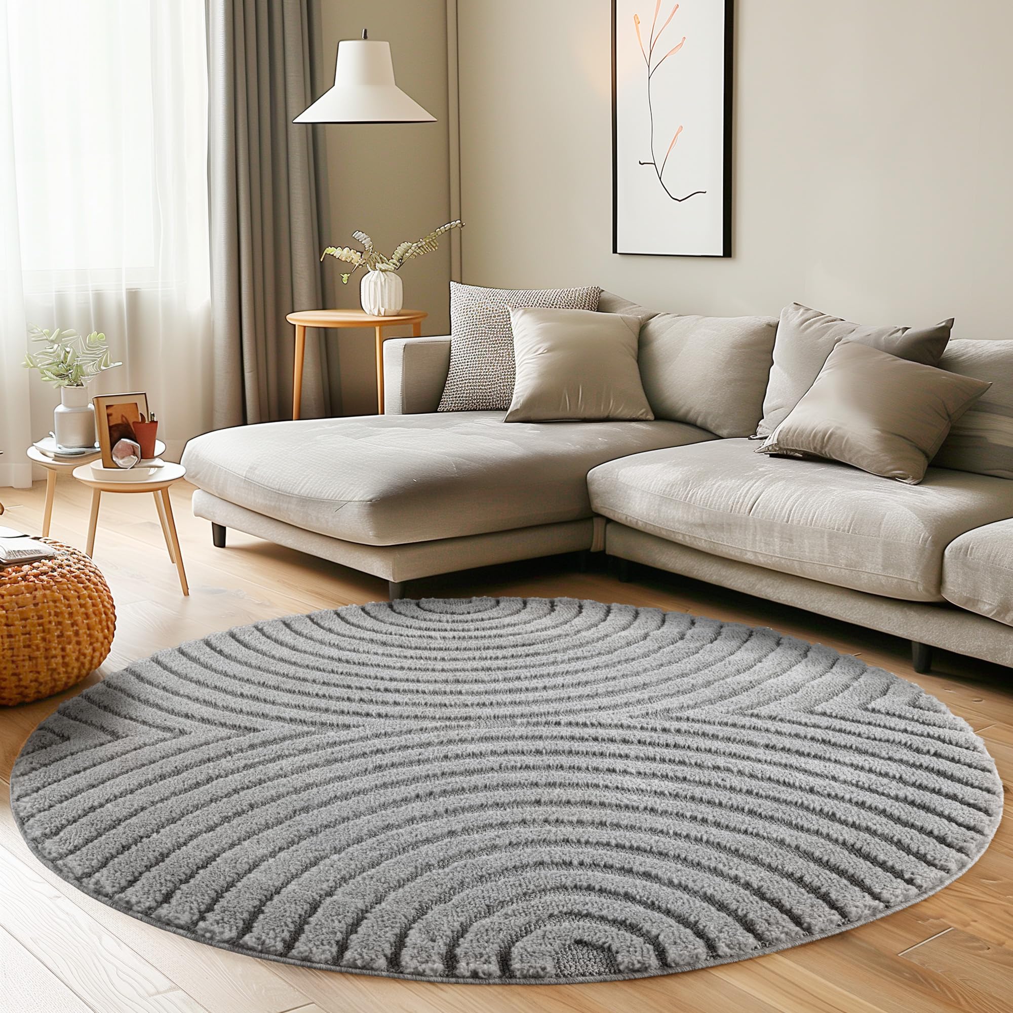 Carpettex Wohnzimmer Teppich Hochflor Skandi Boho Design Hoch-Tief Effekt Weicher Shaggy Langflor Flauschig