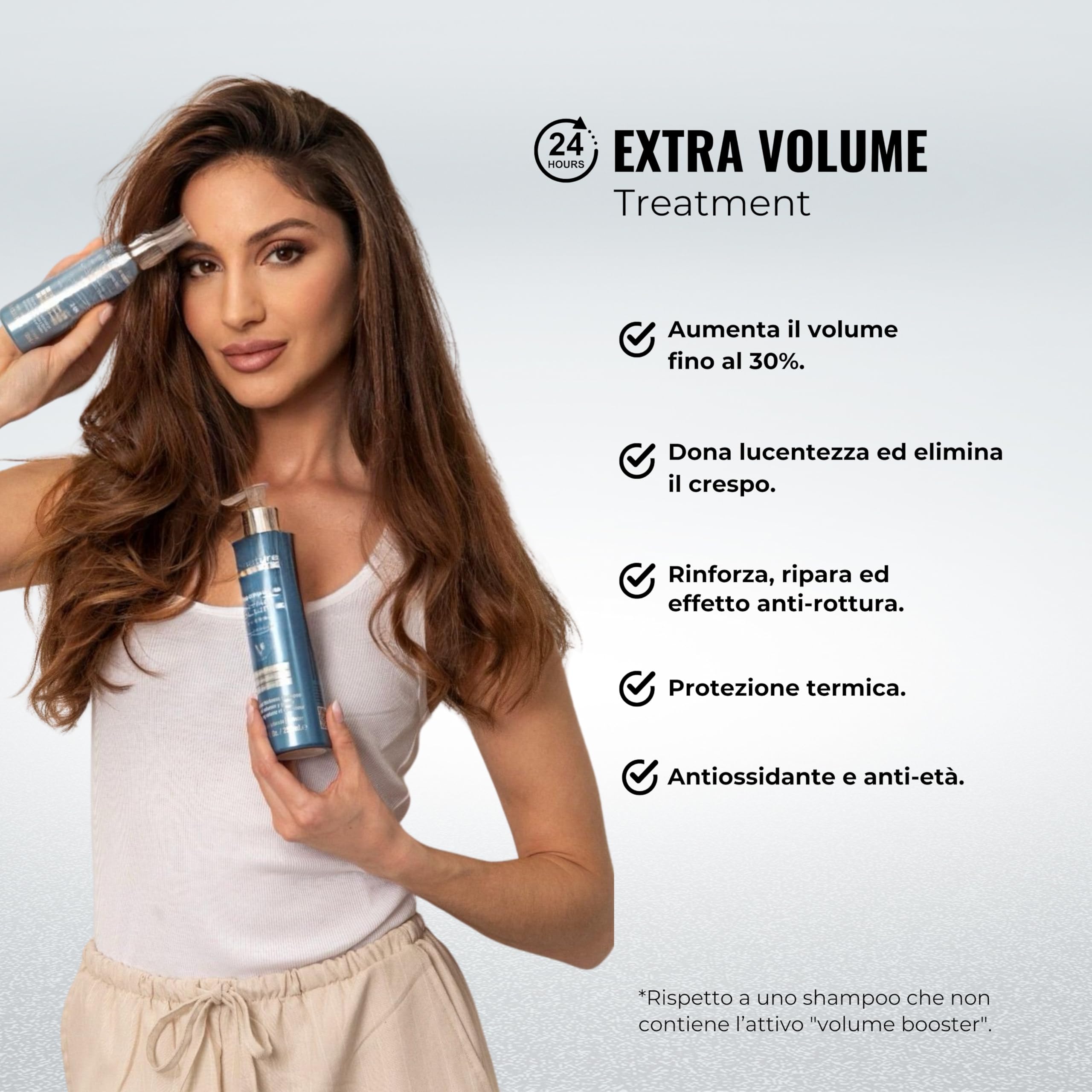 abril et nature - Trattamento Addensante Per Capelli, Set Cura Volumizzante Per Capelli Fini, Formula Leggera, Protettore Termico, Shampoo e Balsamo Per Capelli Morbidi e Voluminosi, 550 ml