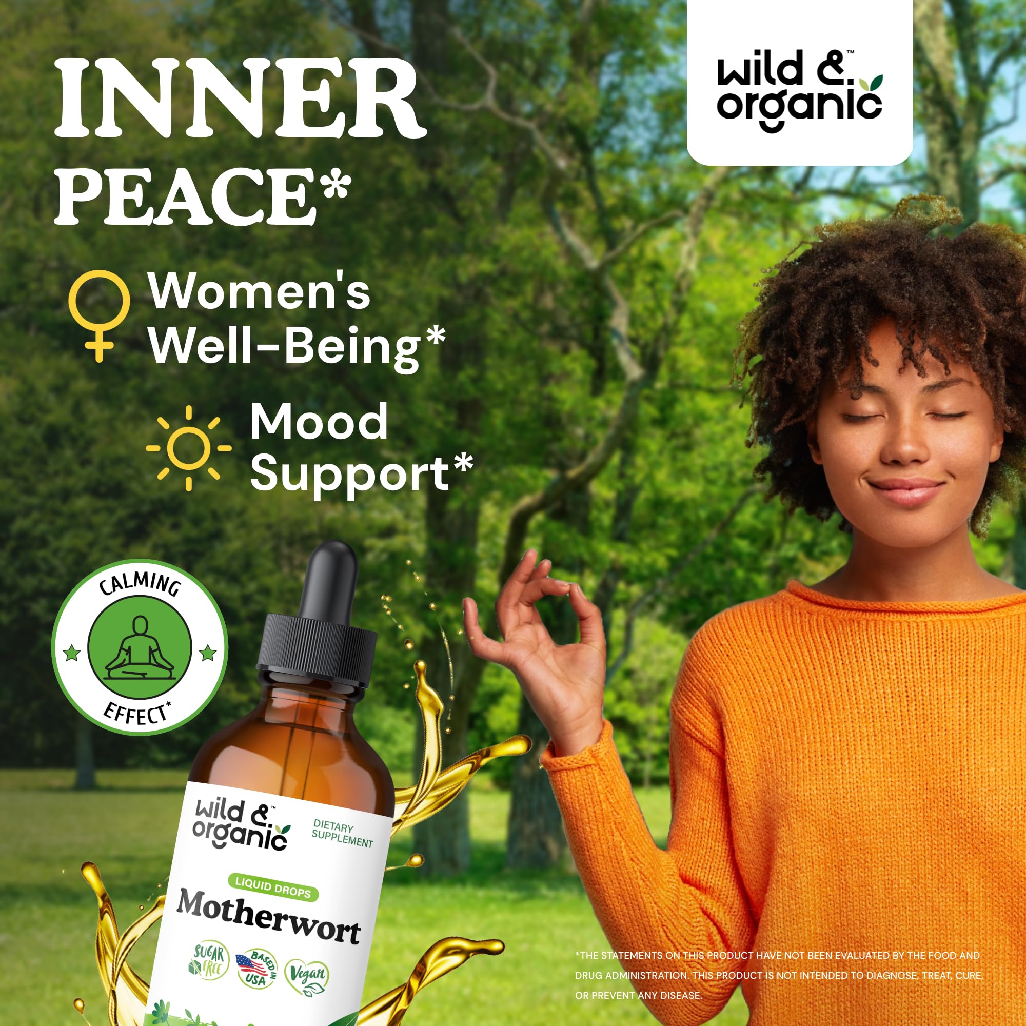 Wild & Organic Motherwort Tincture - Mood & Antioxidant Support - 4 fl oz — Amazon image 2