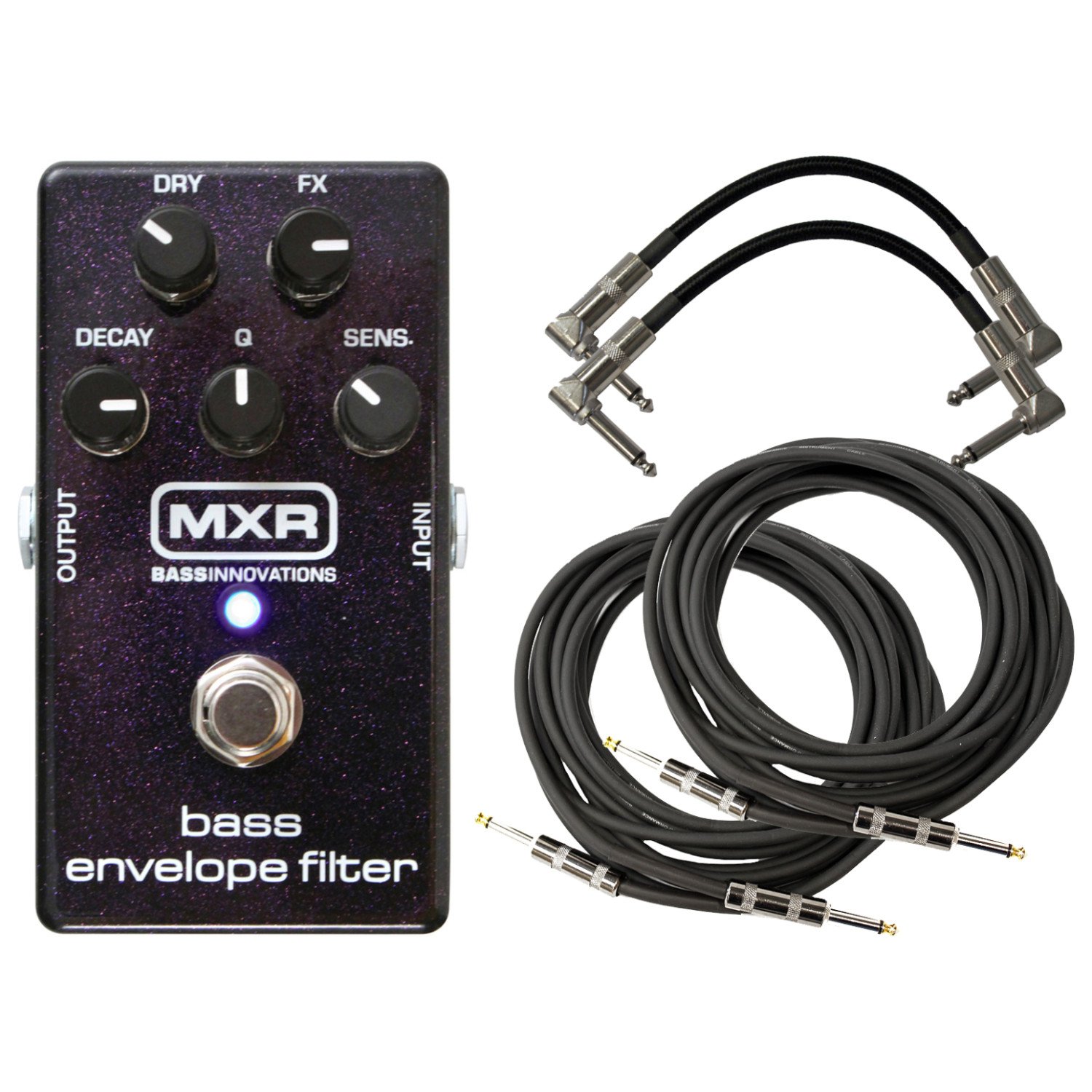 MXR M82 Bass Guitar Envelope Filter Pedal w/4 FREE Cables