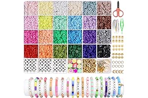 Redtwo 4200Pcs Clay Beads Bracelet Making Kit - Crafty D.I.Y. Project for Teen Girls
