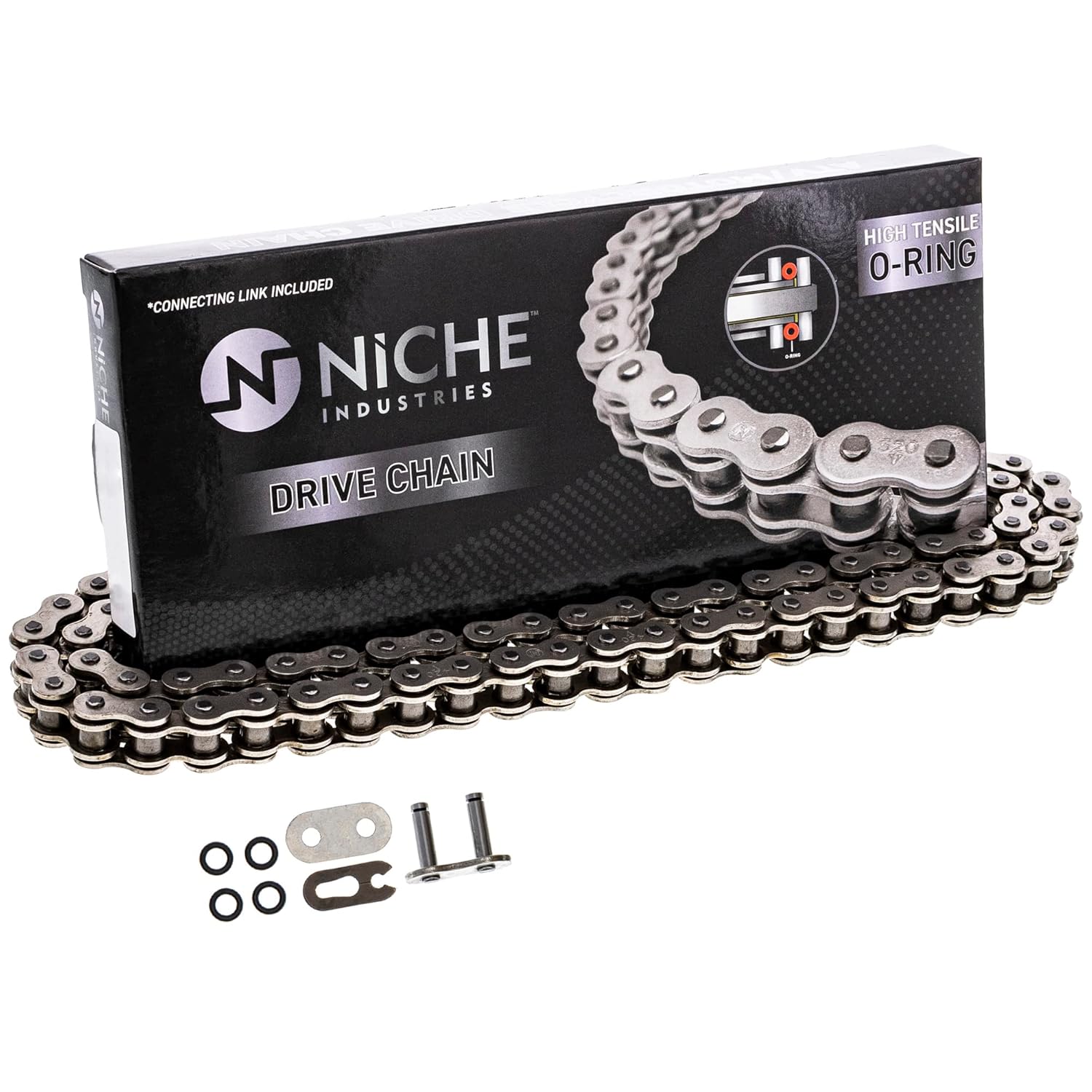 NICHE 420 Drive Chain 132 Links O-Ring with Connecting Master Link for Motorcycle ATV Dirt Bike