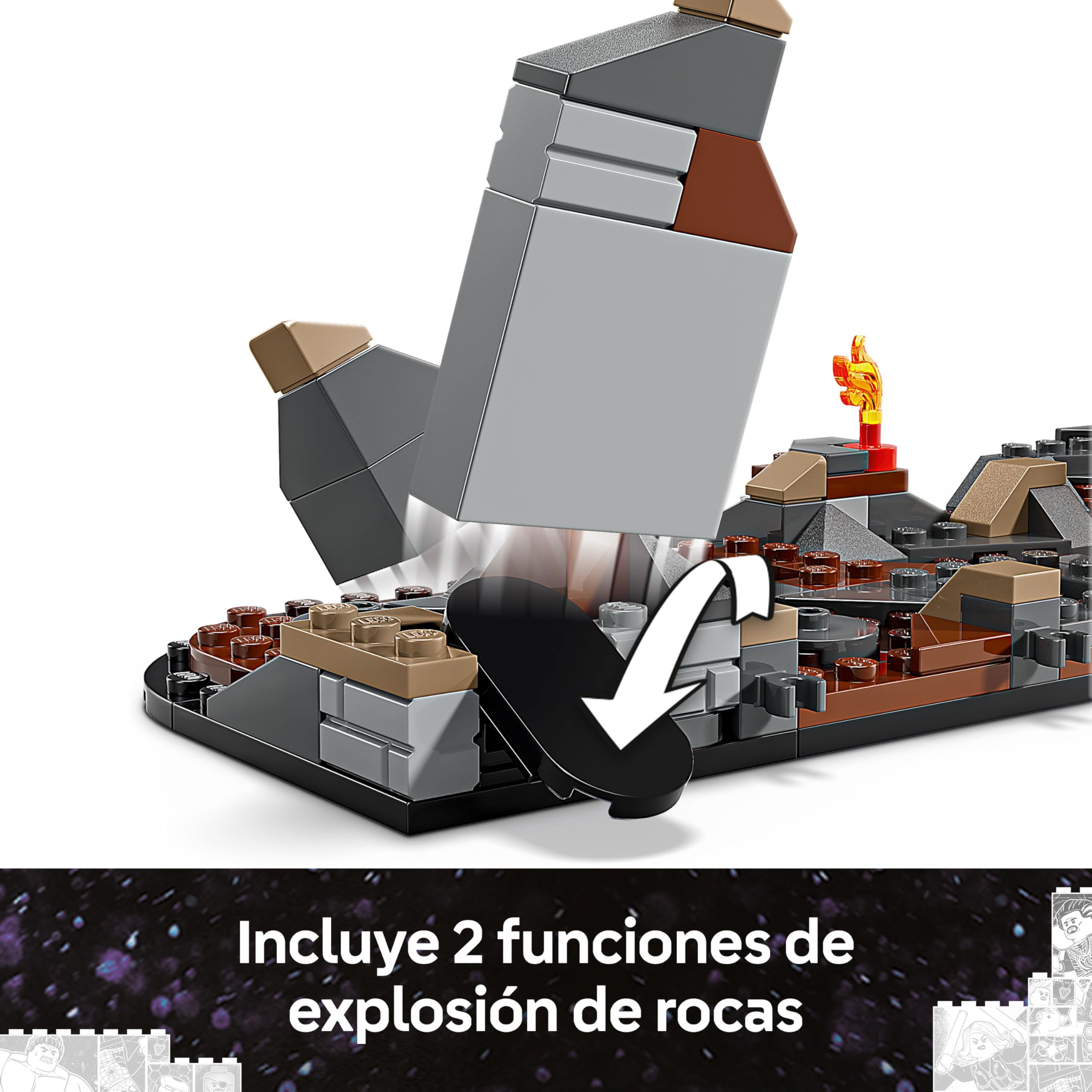 LEGO Marvel Batalla Final de Vengadores: Endgame, Juguete de Superhéroes, Figura de Thanos, Meca de Ant-Man y Minifiguras de Iron Man, Capitán América y Black Panther, Regalo para Niños y Niñas 76323