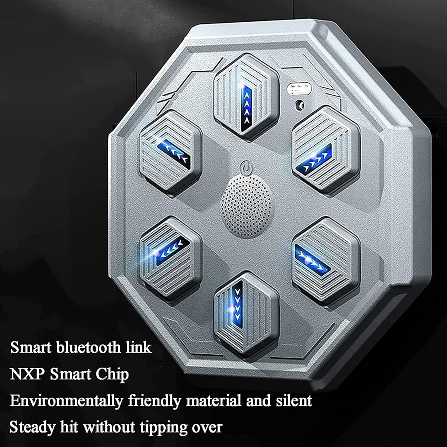 Máquina de Boxeo Musical con Bluetooth, Equipo de Boxeo Inteligente para el hogar con música electrónica para Entrenamiento de Objetivos, Velocidad, reacción y coordinación