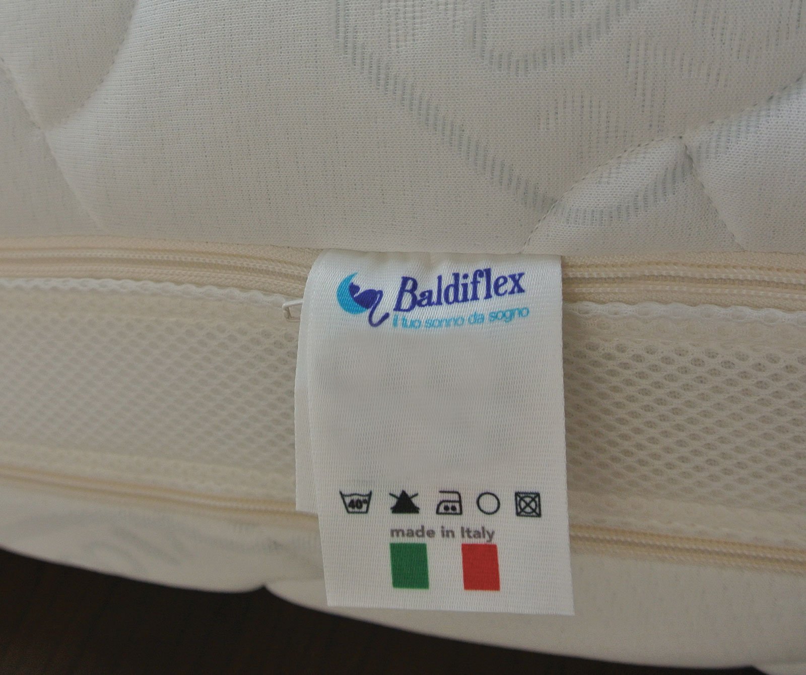 Baldiflex Emporio Fodera per Materasso Matrimoniale in Maxicool, Coprimaterasso, con Fascia Traspirante, Sfoderabile con Zip, Atossica, Misura 160x190x26 cm