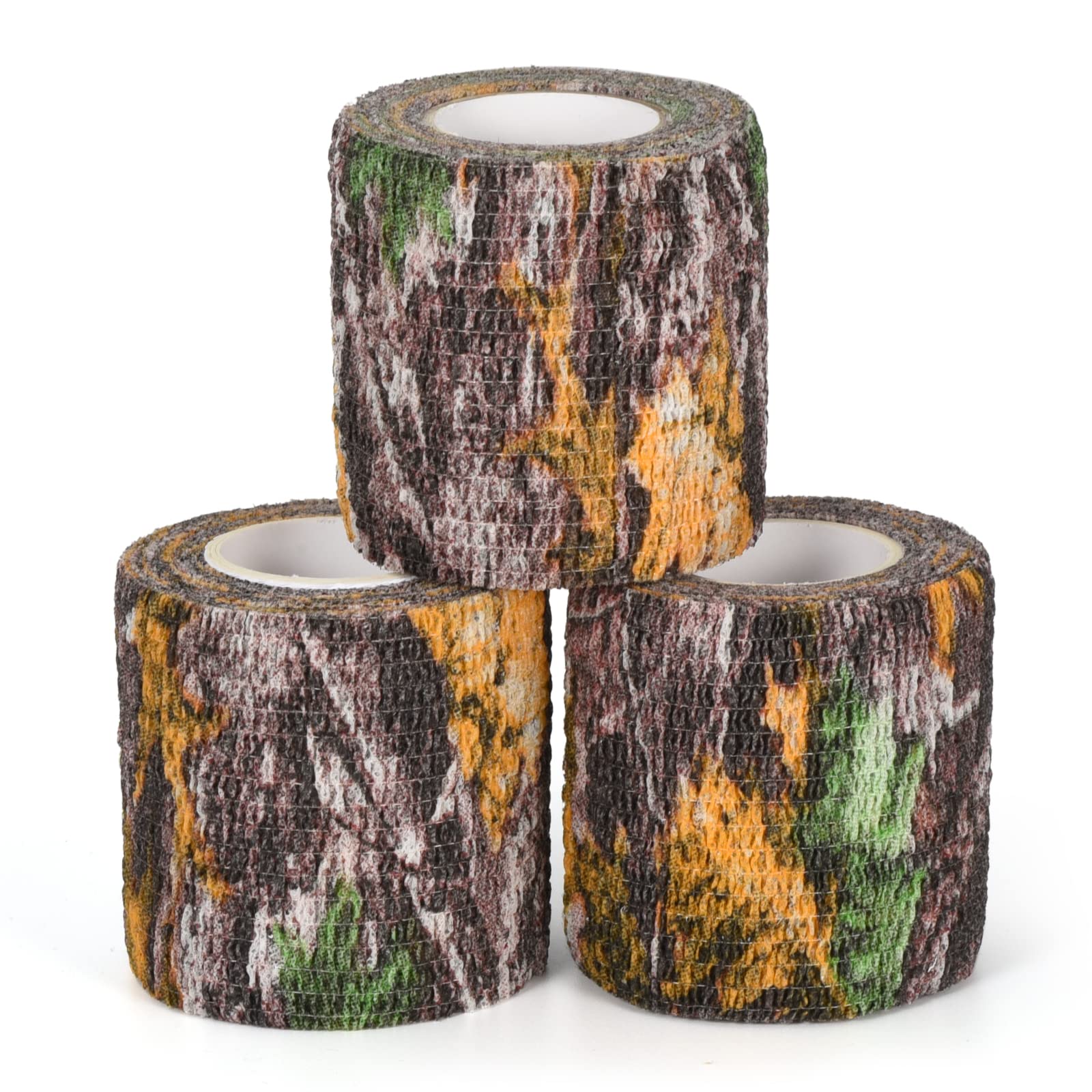 Self-Adhesive Camouflage Tape Wrap Protective Camo Form Non-Woven Stealth Camo Tape Stretch Bandage for Outdoor Camping 5CM x 4.5M