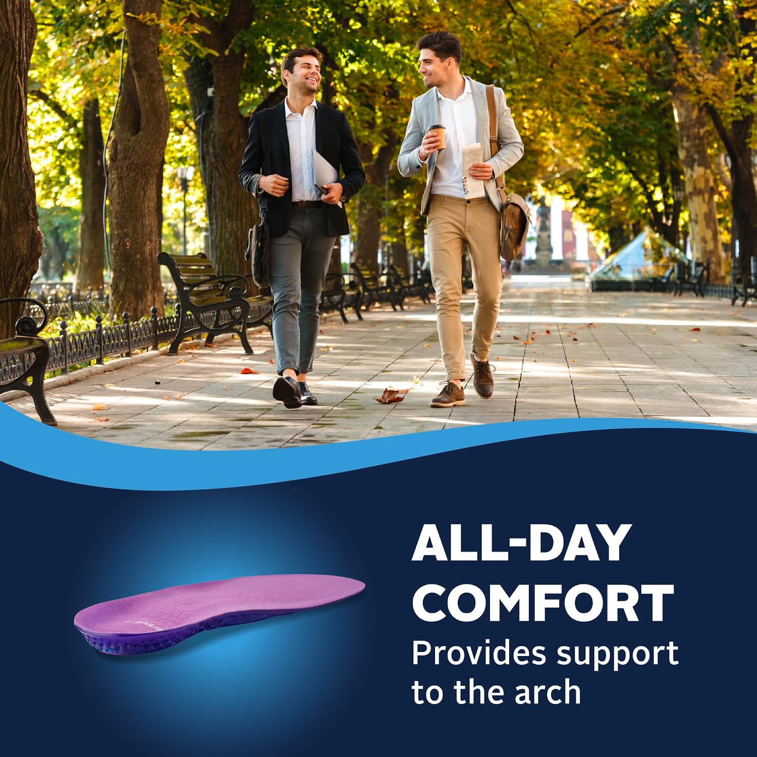 Airplus Gel Orthotics 3/4 Length for Men and Women, Designed to Fit in Any Shoe, Supports Your Heel, Arch, and Ball of Foot