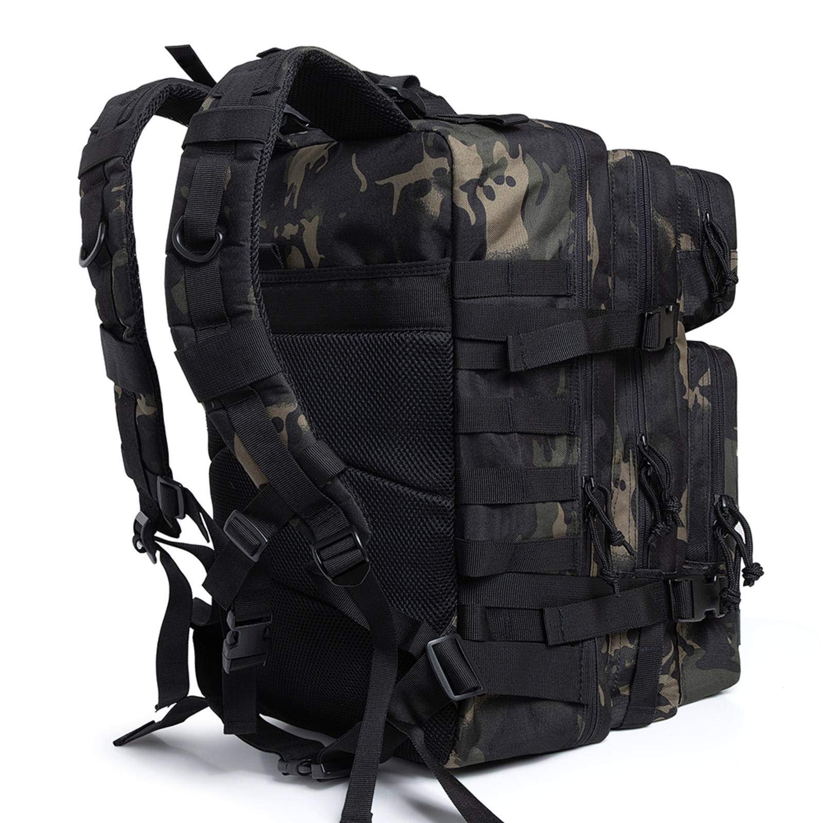 N-B Plecak wojskowy, wojskowy plecak taktyczny, 50 l, plecak na polowanie, trekking, wodoodporny, worek na robaki