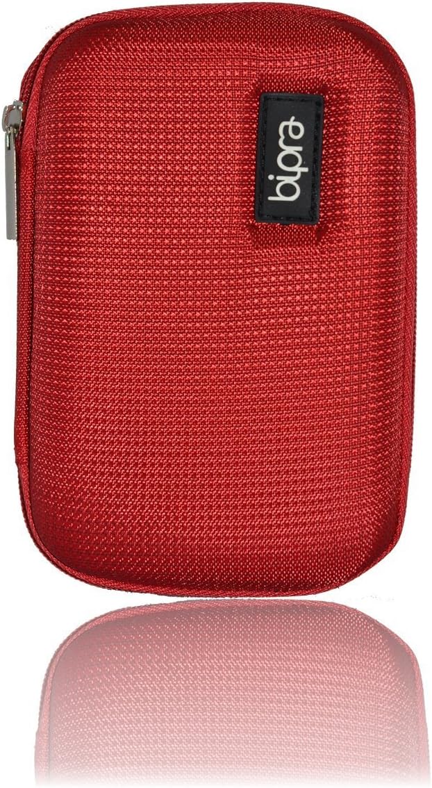 Bipra Protective EVA Case for 2.5 inch WD/Seagate/Toshiba/Clickfree/Portable External Hard Drives - Red
