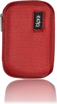 Protective EVA Case for 2.5 inch WD/Seagate/Toshiba/Clickfree/Portable External Hard Drives - Red