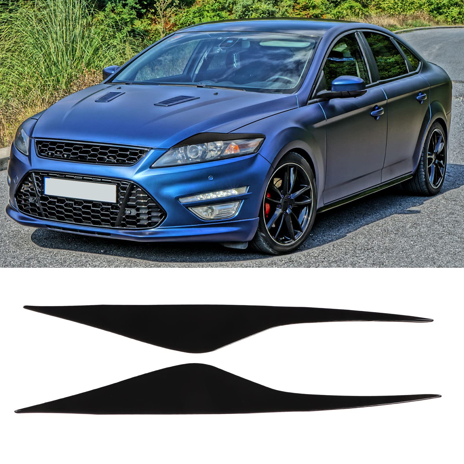 Scheinwerferblende Für Ford Mondeo MK4 2007-2013 - 2-tlg. Augenbraue Schwarz
