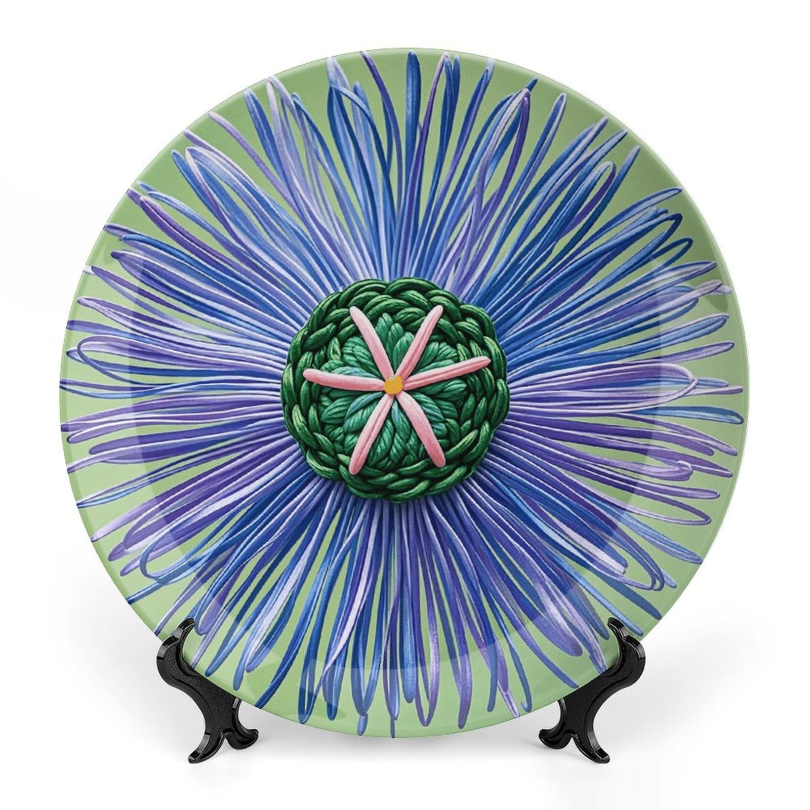 Assiette en porcelaine anglaise de 25,8 cm au design de fils de soie modernes pour table élégante