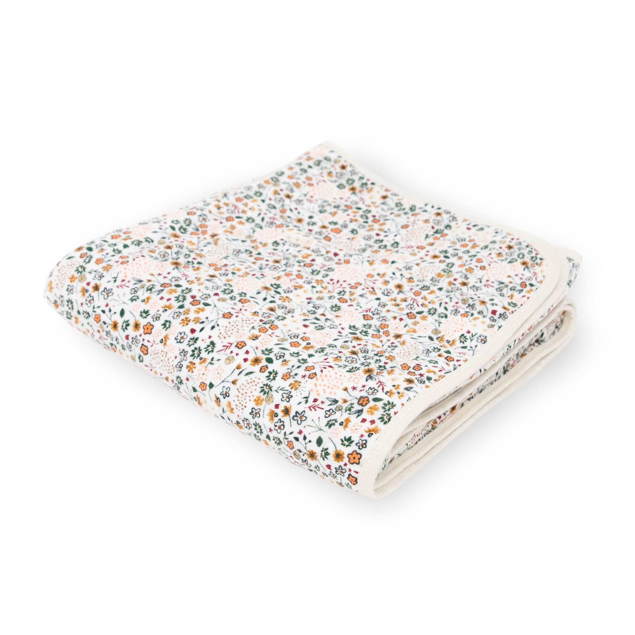 Little Unicorn Muslin Quilt Blanket | 100% Cotton Soft Multi-Layered Muslin Fabric | Toddler &amp; Baby Blanket | 47”x47” | for Nursery, Crib, Shower Gifts (Pressed Petals)