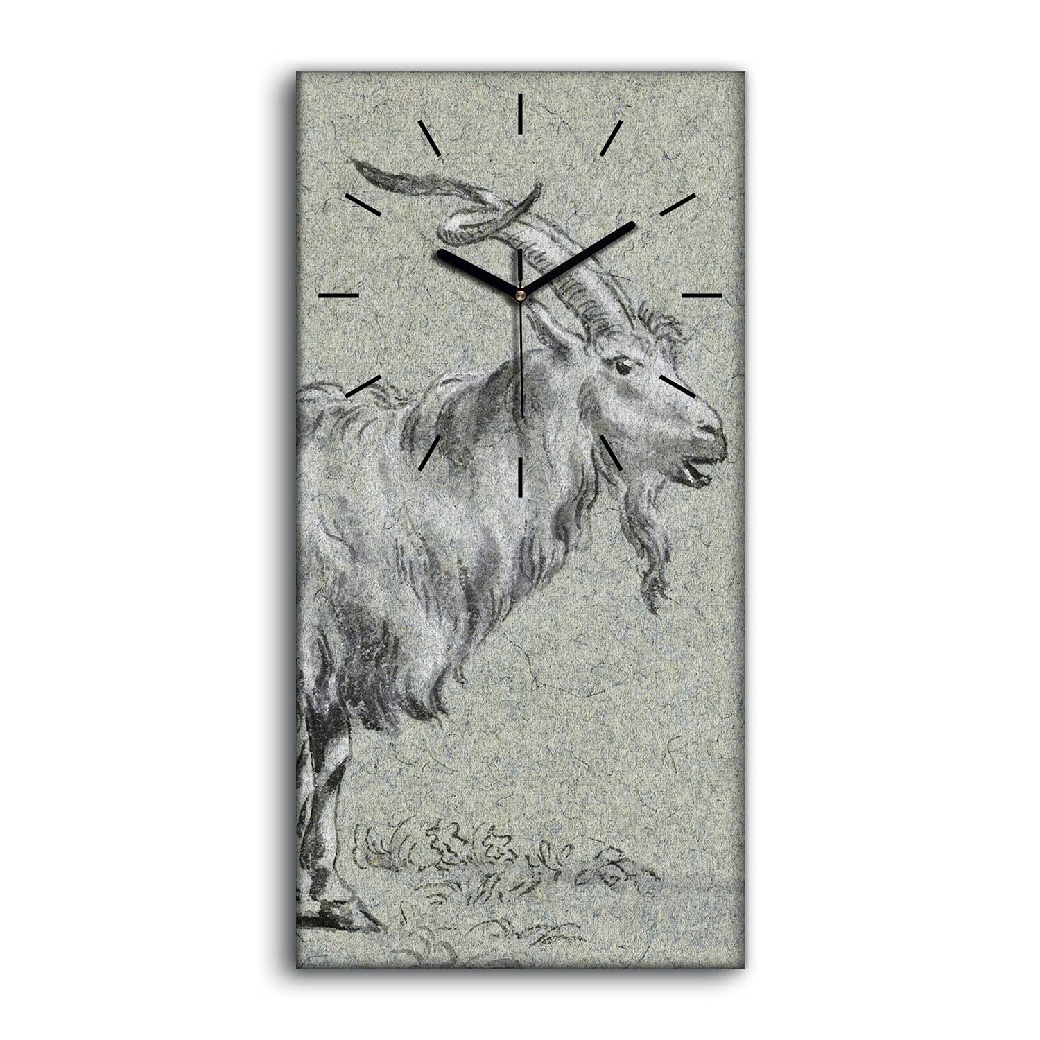 Horloge sur Toile sans Tic Tac Décoration Animaux pour Chambre Paisible
