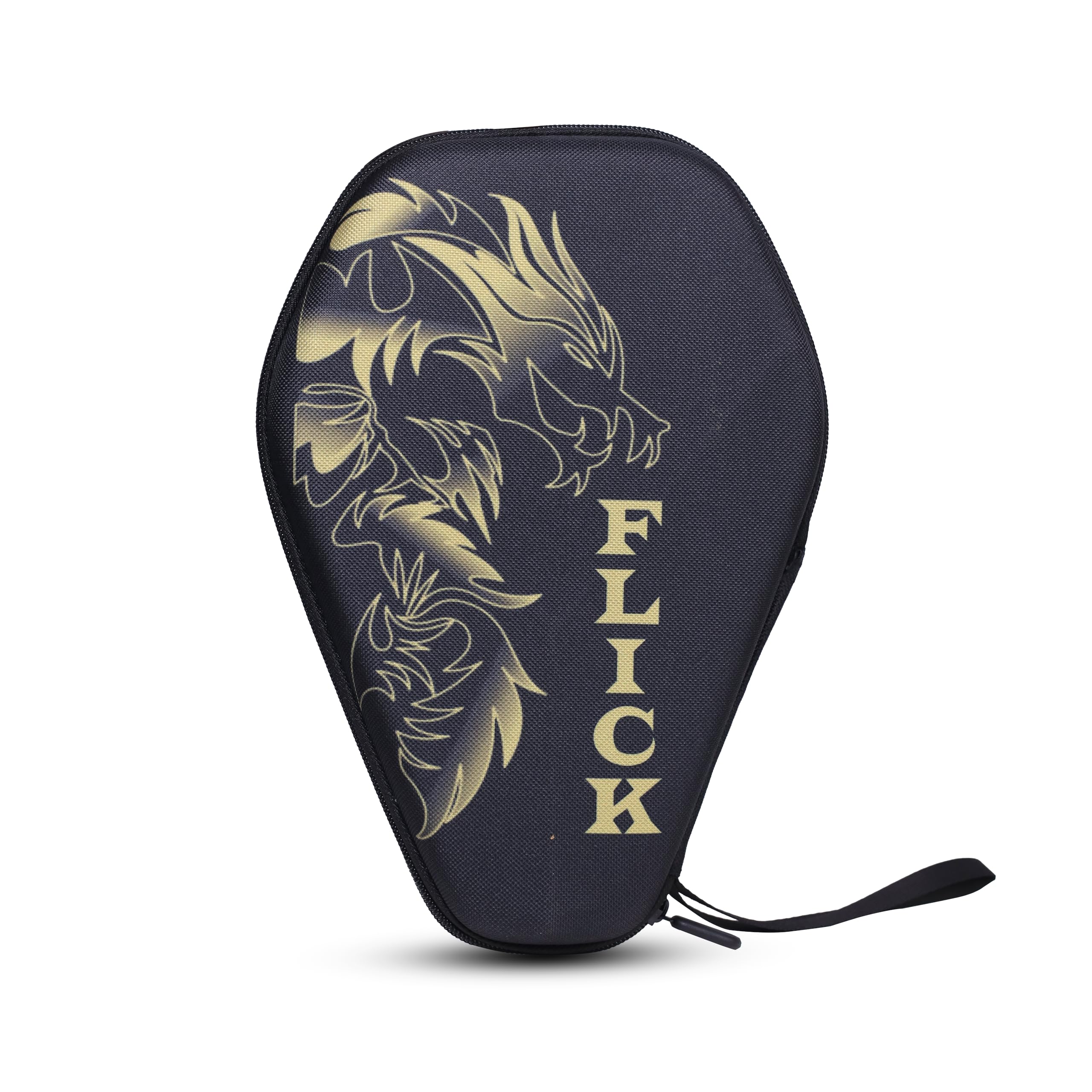 FLICK Round Table Tennis Racket Hard Case: Protective Cover for Paddles - Durable and Portable Storage Solution (Black)-image-34