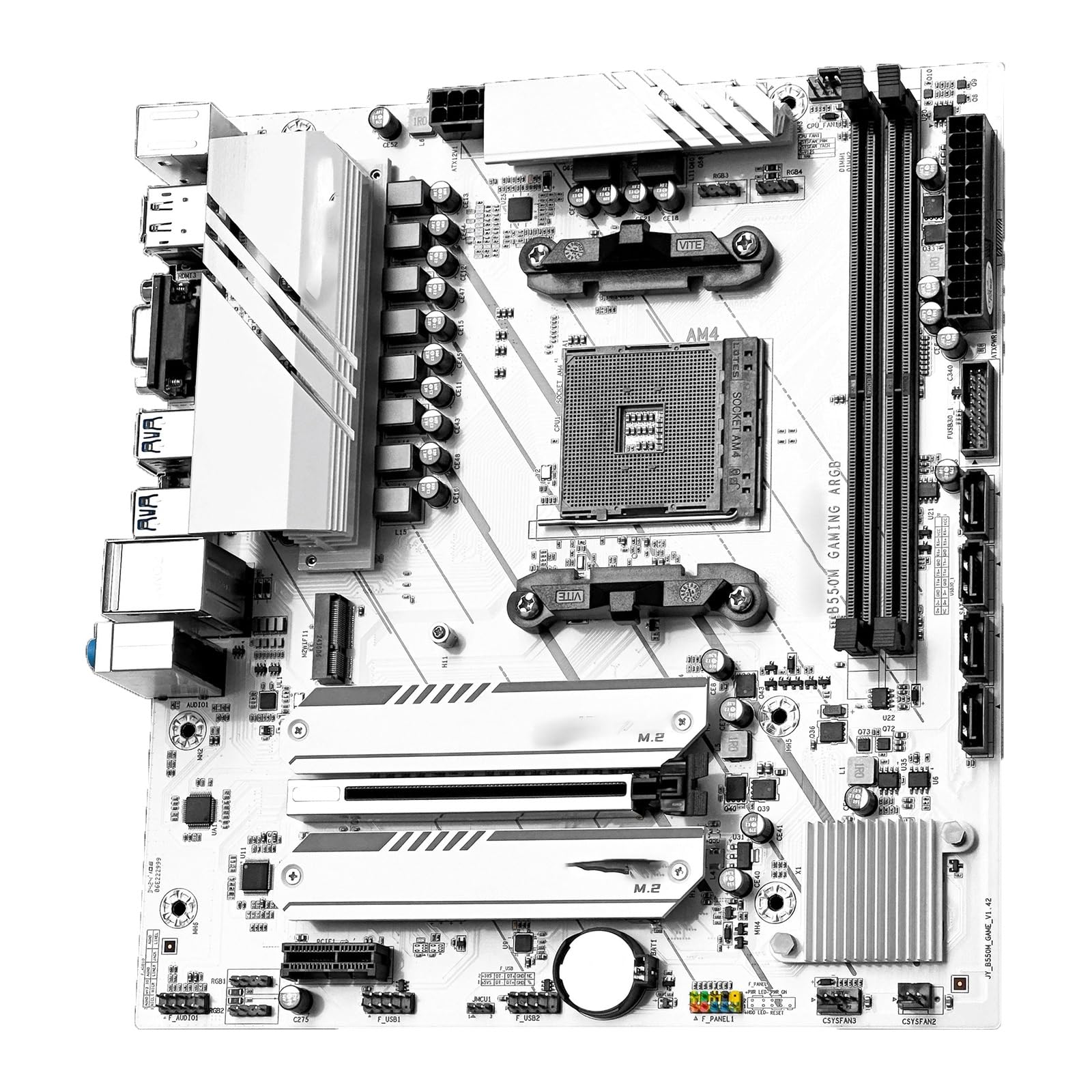 Carte Mere La Carte mère Fit for JGINYUE B550M Gaming ARGB Prend en Charge Ryzen 4000-5000 CPU Expo PC de Bureau DDR4 Max 64GB