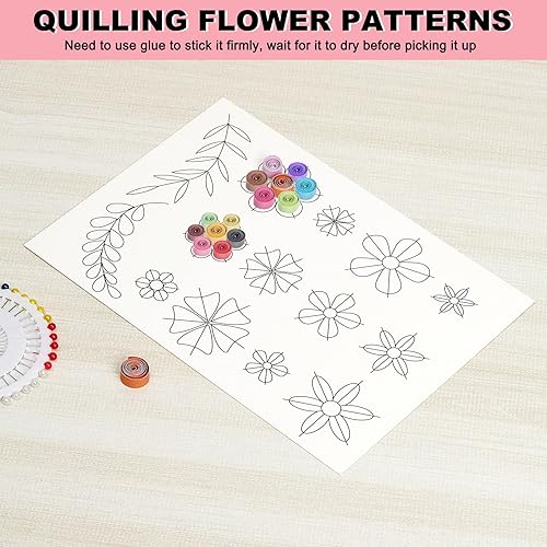 Miniatura 5 de PATIKIL Juego de papel de quilling, kits de papel con 43 colores, 900 tiras de papel (ancho 0.197 pulgadas), 10 herramientas de quilling para