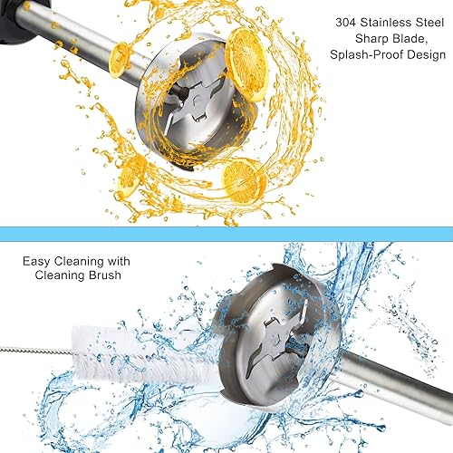 Miniatura 7 de Keylitos Batidora de mano de inmersión 5 en 1, actualizada Licuadora de mano de 1000 W con picador de 20.3 fl oz, vaso de precipitados de 27.1 fl