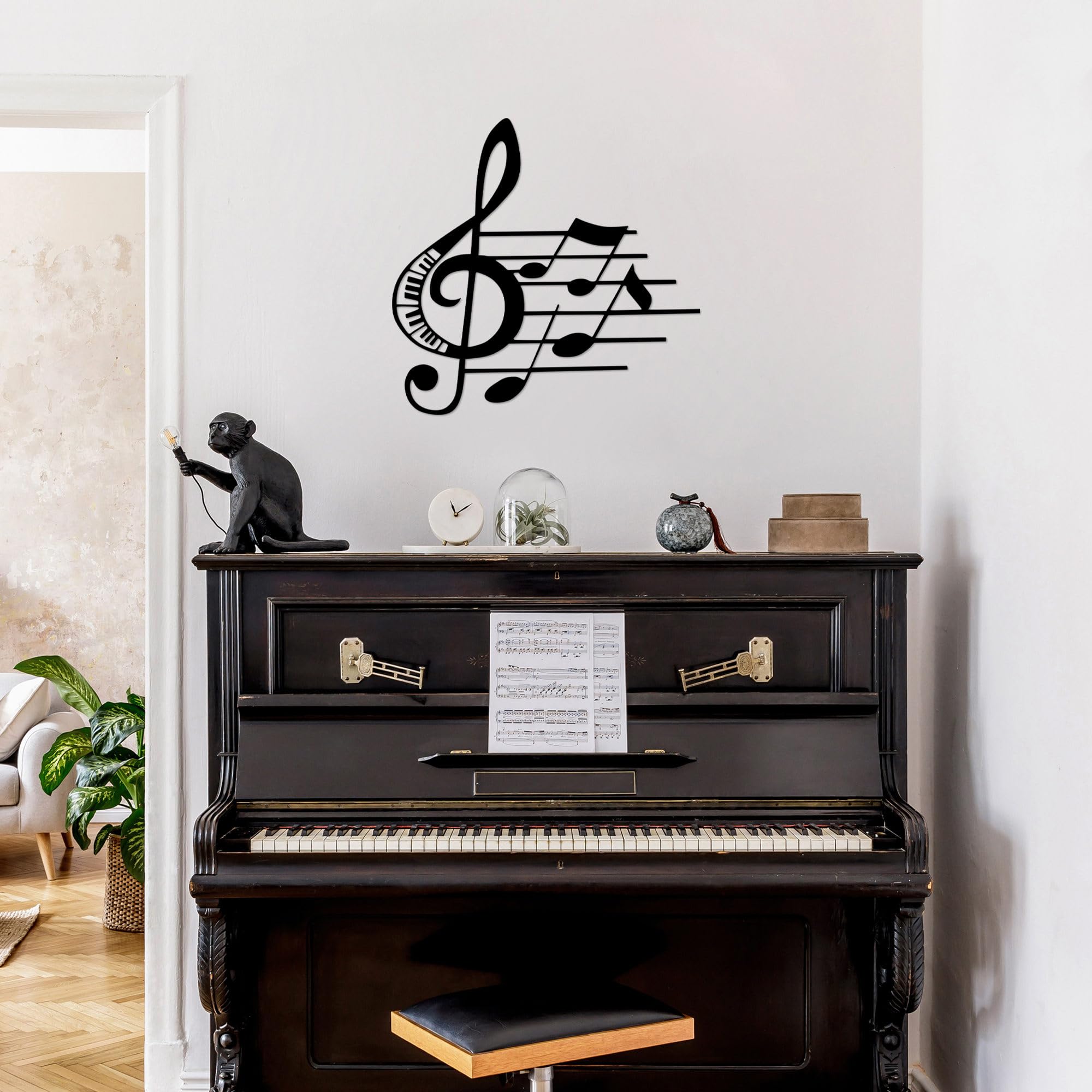 Stylish Black Decorative Metal Wall Accessory, 66 x 70 cm, 100% Metal, 1.5 mm Thickness, Perfect for Modern Home Decor & Unique Wall Art