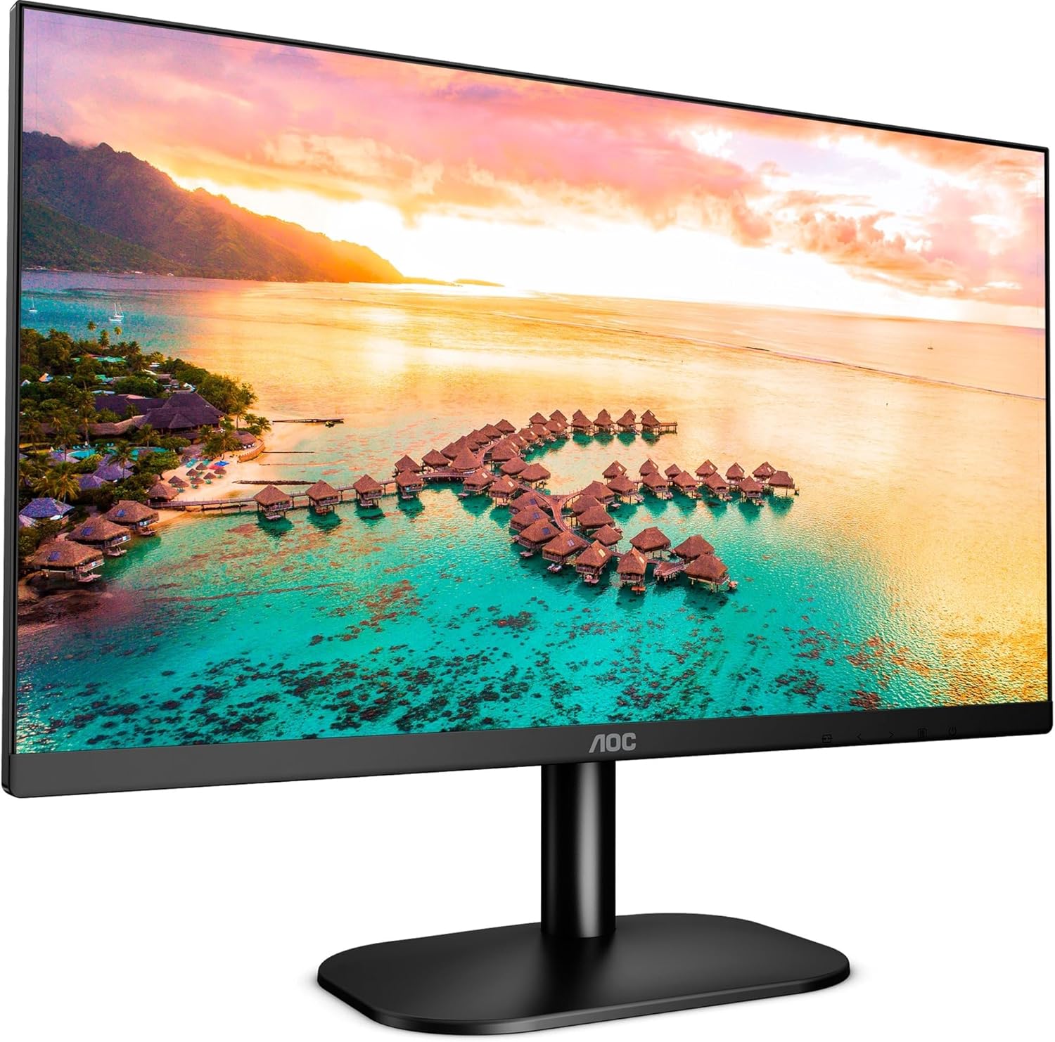 AOC 24B2XH – 24 Inch FHD Monitor,75Hz, IPS, 7ms, lowBlue Mode, Framnless Design, Vesa 100 x 100 (1920 x 1080 @ 75Hz, HDMI/VGA)