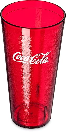 CFS 52243550H - Vaso apilable de plástico SAN para restaurante 24 onzas rojo rubí paquete de 72