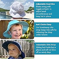 Vista 6 de SwimZip, sombrero unisex para niños, ala ancha, protección solar FPS 50, ajustable.