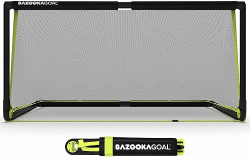BazookaGoal Portería de fútbol emergente – Mini portería de fútbol plegable para niños y adultos – Portería de fútbol pequeña para interiores y