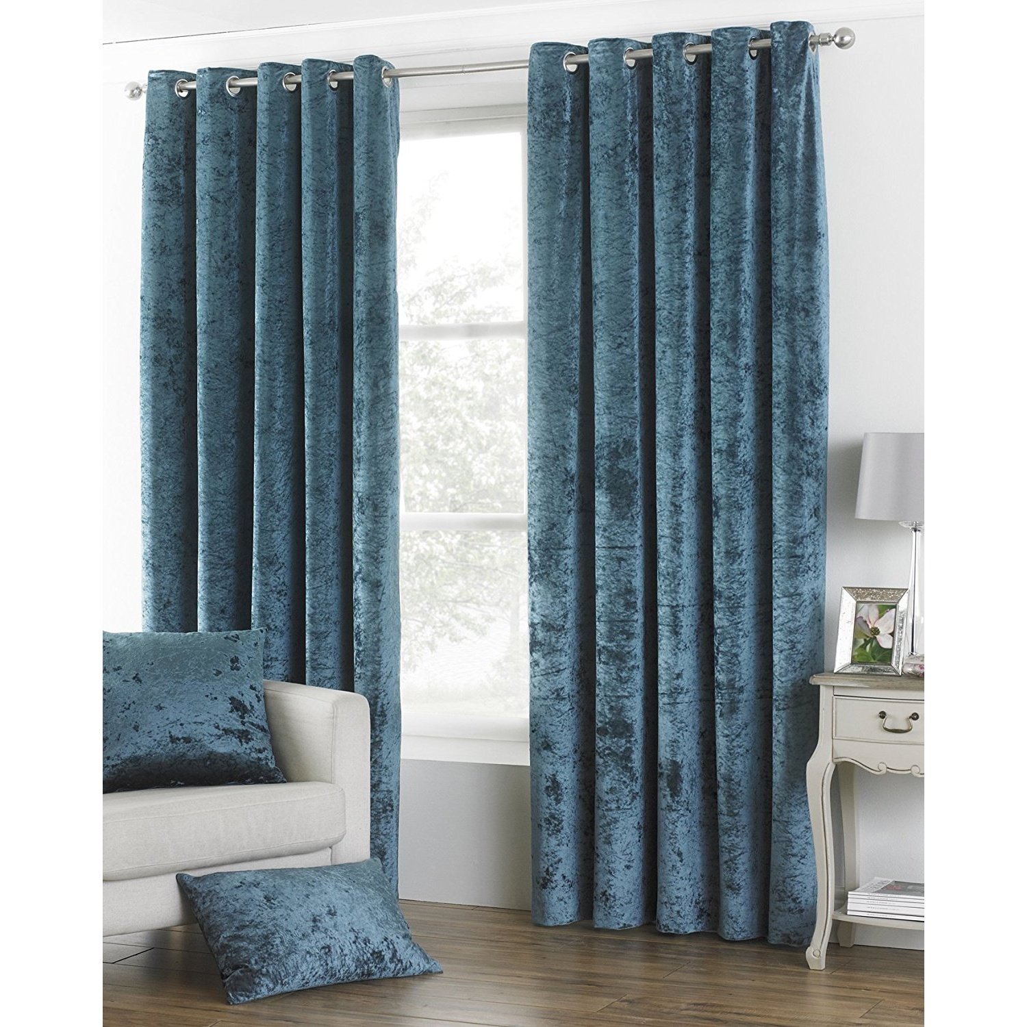 Riva Home Verona Eyelet Curtains 46X54