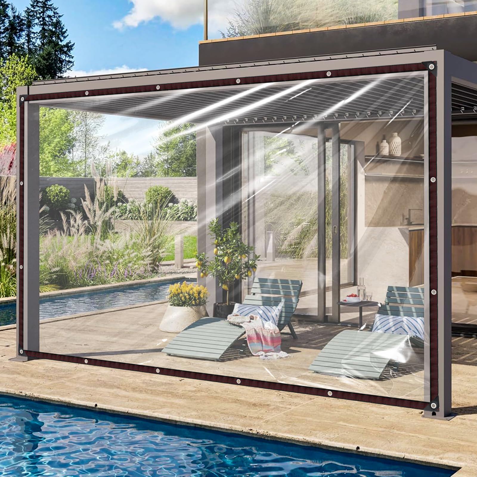 Abdeckplane, wasserdicht, strapazierfähig, transparent, wasserdicht, universal, staubdicht, regendicht, Anti-Aging-Isolierung, Blumenpflanzenabdeckung für Camping, Angeln, Garten, Pflanzenabdeckung, A