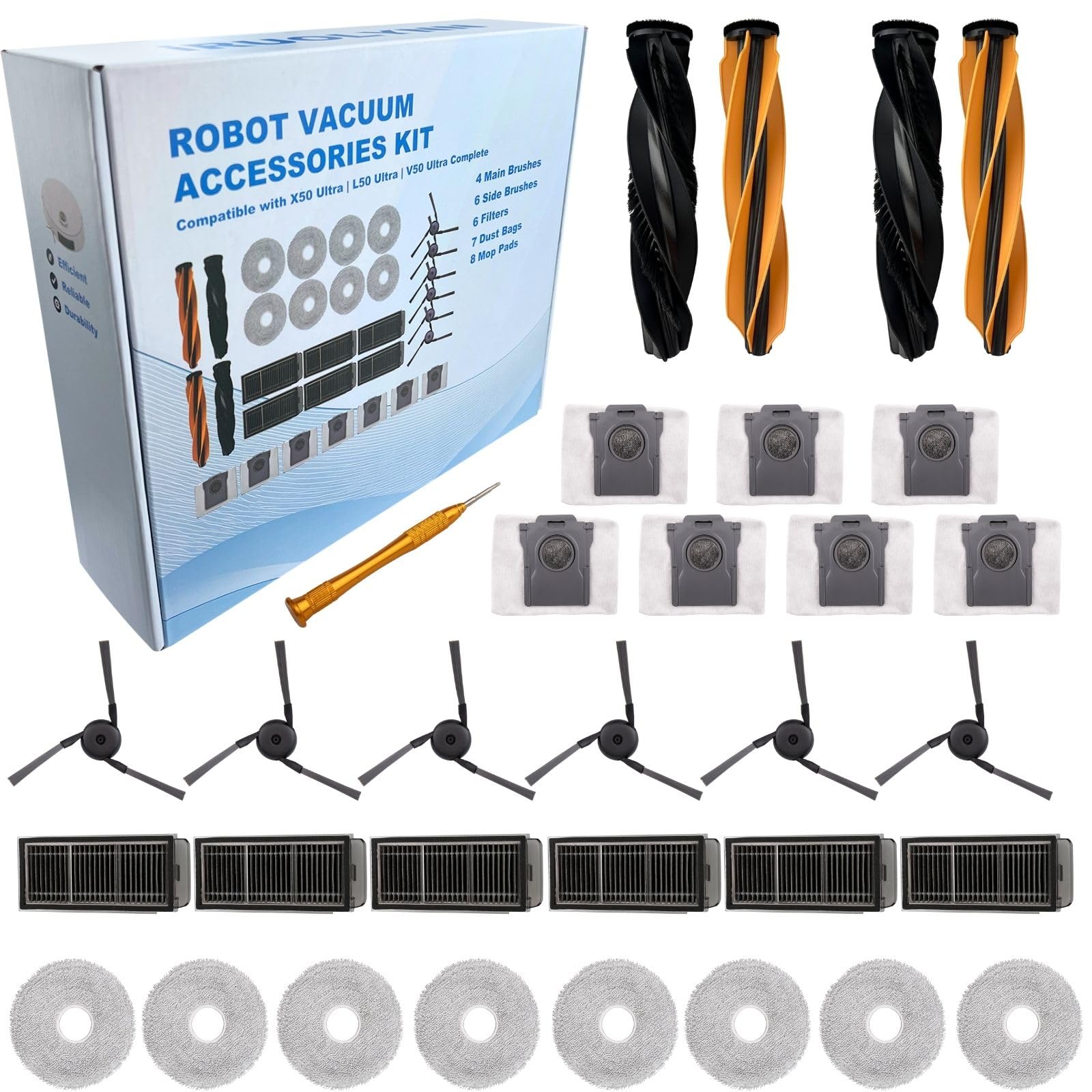 Robot Vacuum Replacement Accessories Kit Compatible