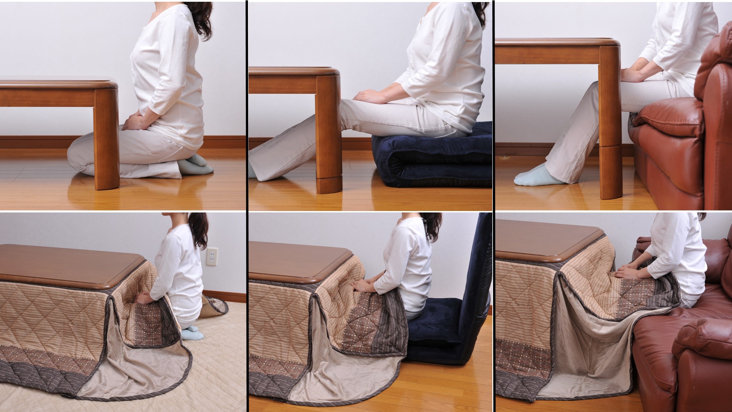 Amazon | リビングこたつ 高さ3段階調整 75×75cm | 滝口木材
