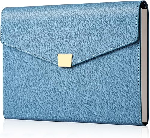 Miniatura 1 de EMSHOI Cuaderno rayado  192 páginas numeradas  Papel grueso de 3.53 ozm  A5 rayado universitario  Diario de cuero de tapa dura para mujeres y