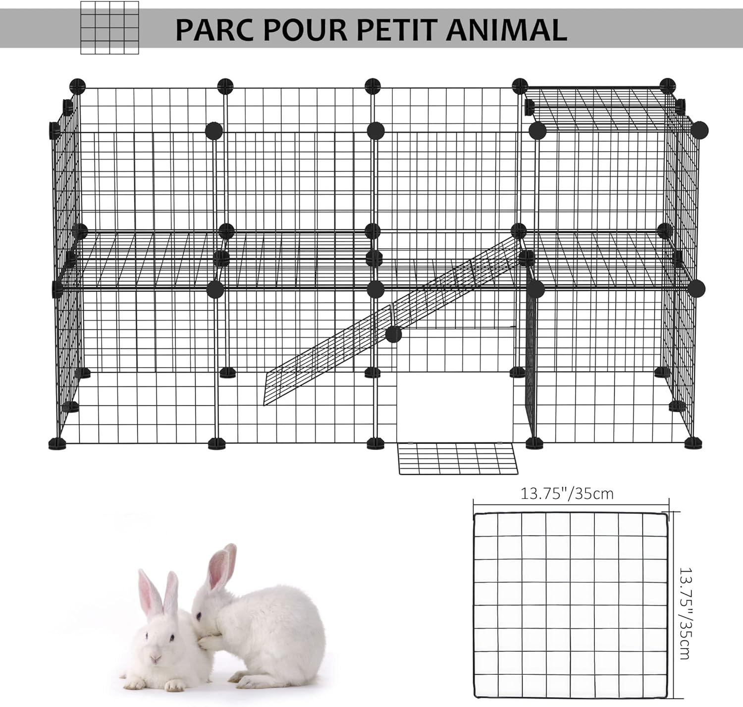 Diagrams showing different panel counts for various playpen configurations