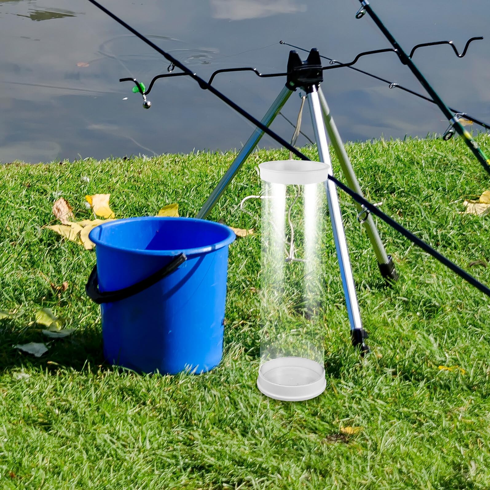 ERINGOGO Tube de Rangement Rigide pour Flotteurs de Pêche en PC Transparent Bouchons Étanches, Réglage Polyvalent pour Pêche en Bord de Mer en Extérieur