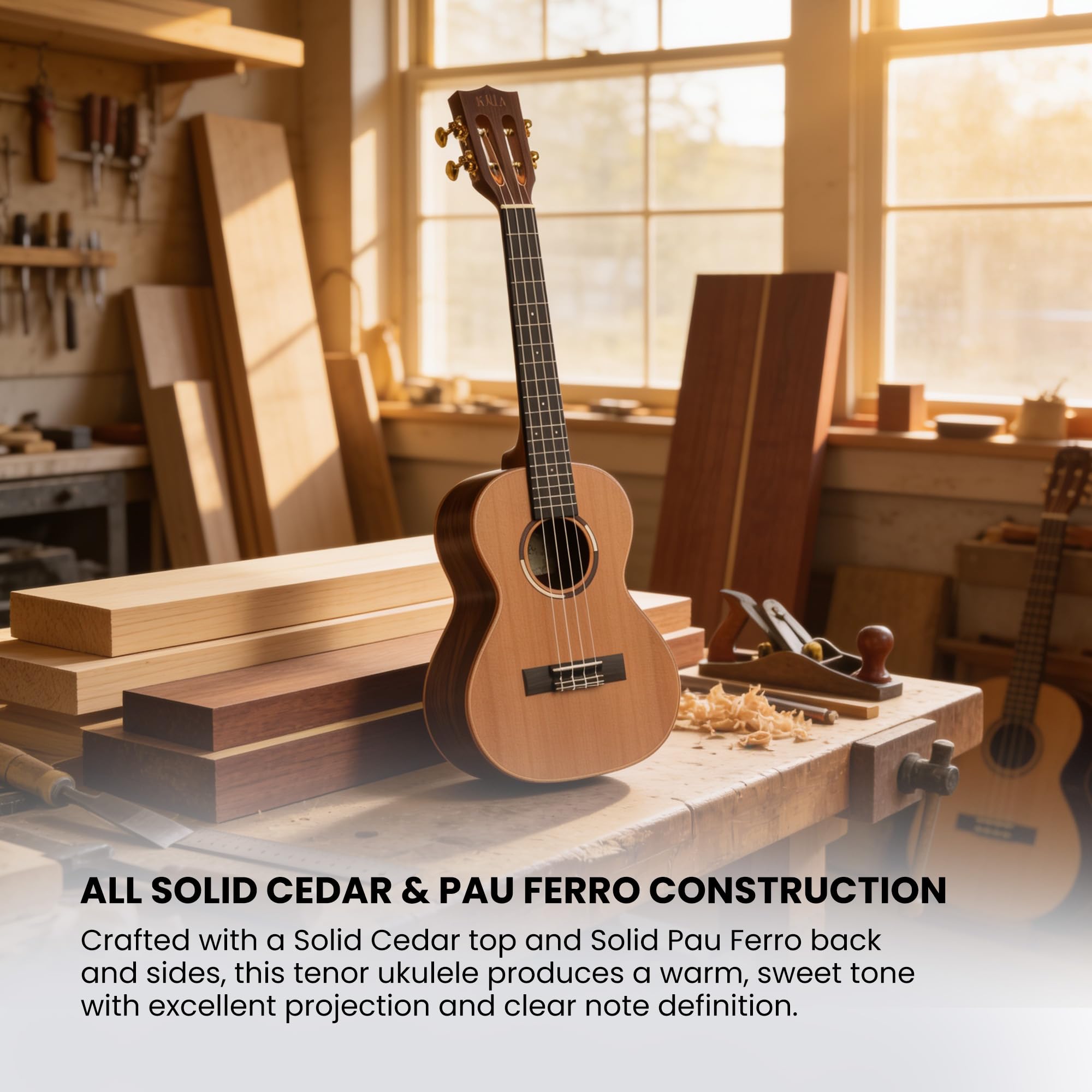 Kala KA-ASCP-T - Ukulele tenore in legno di cedro massiccio
