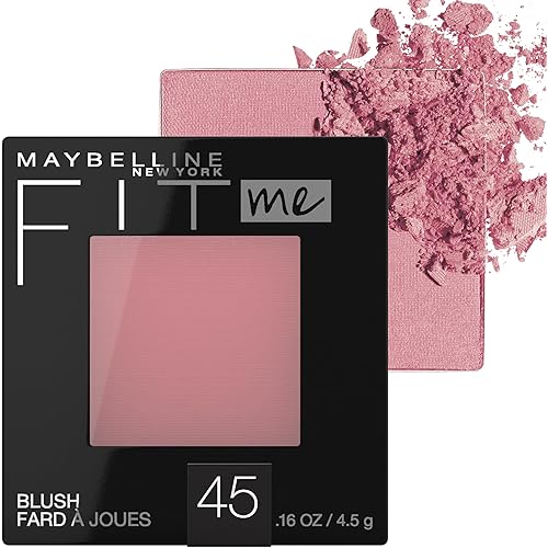 Maybelline Fit Me Blush, Lightweight, Smooth, Blendable, Long-lasting All-Day Face Enhancing Makeup Color, Plum, 1 Count