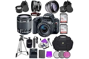 Canon EOS SL2 DSLR Camera 3 Lens Bundle