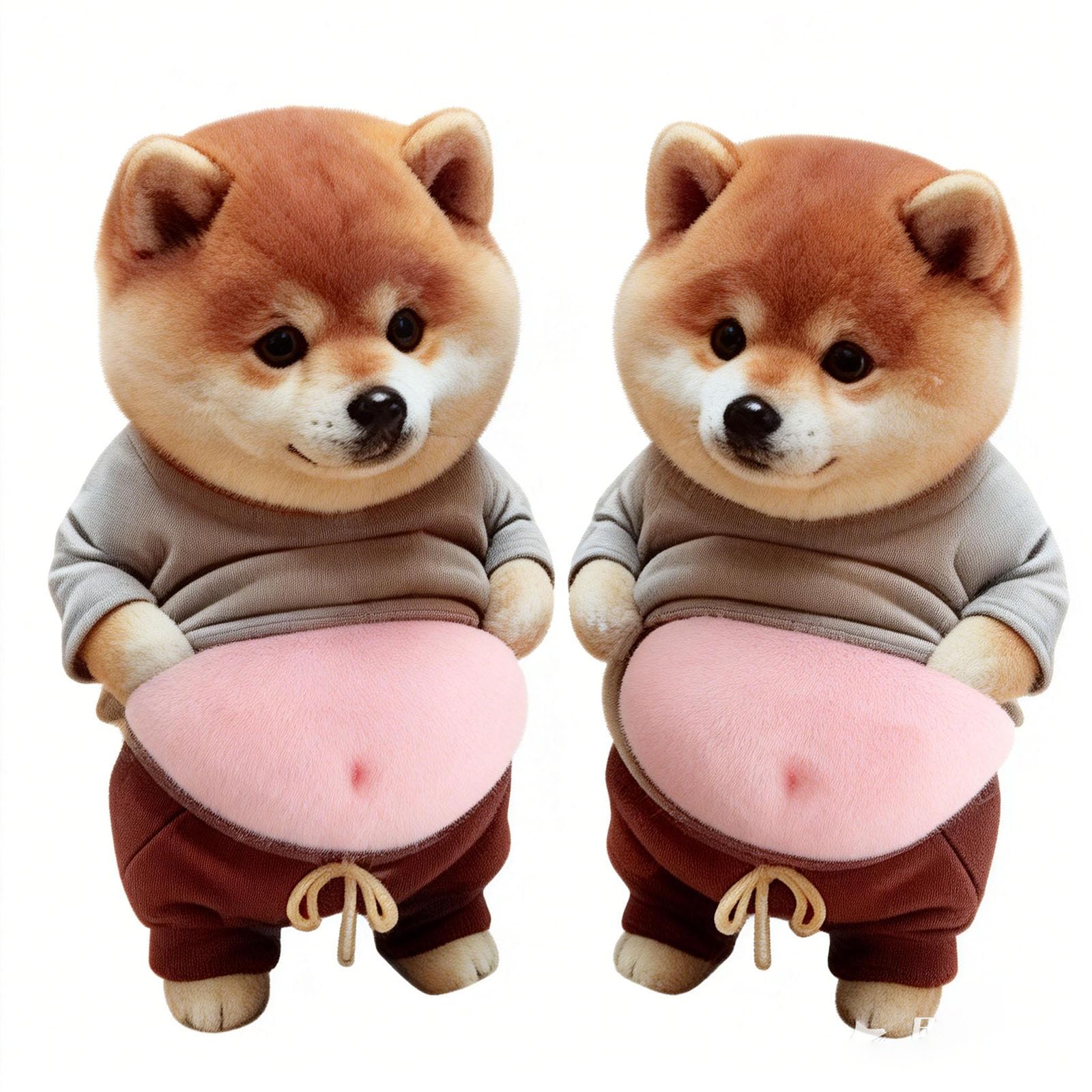 3D Cute Animal Belly Pads, Two of Each Kind, for Door Stoppers and Wall Protection, Silent Shock-Absorbing Pads, Suitable for Doorknobs, Refrigerators, Cabinets, Phones, and Car/Home Decoration. - 4