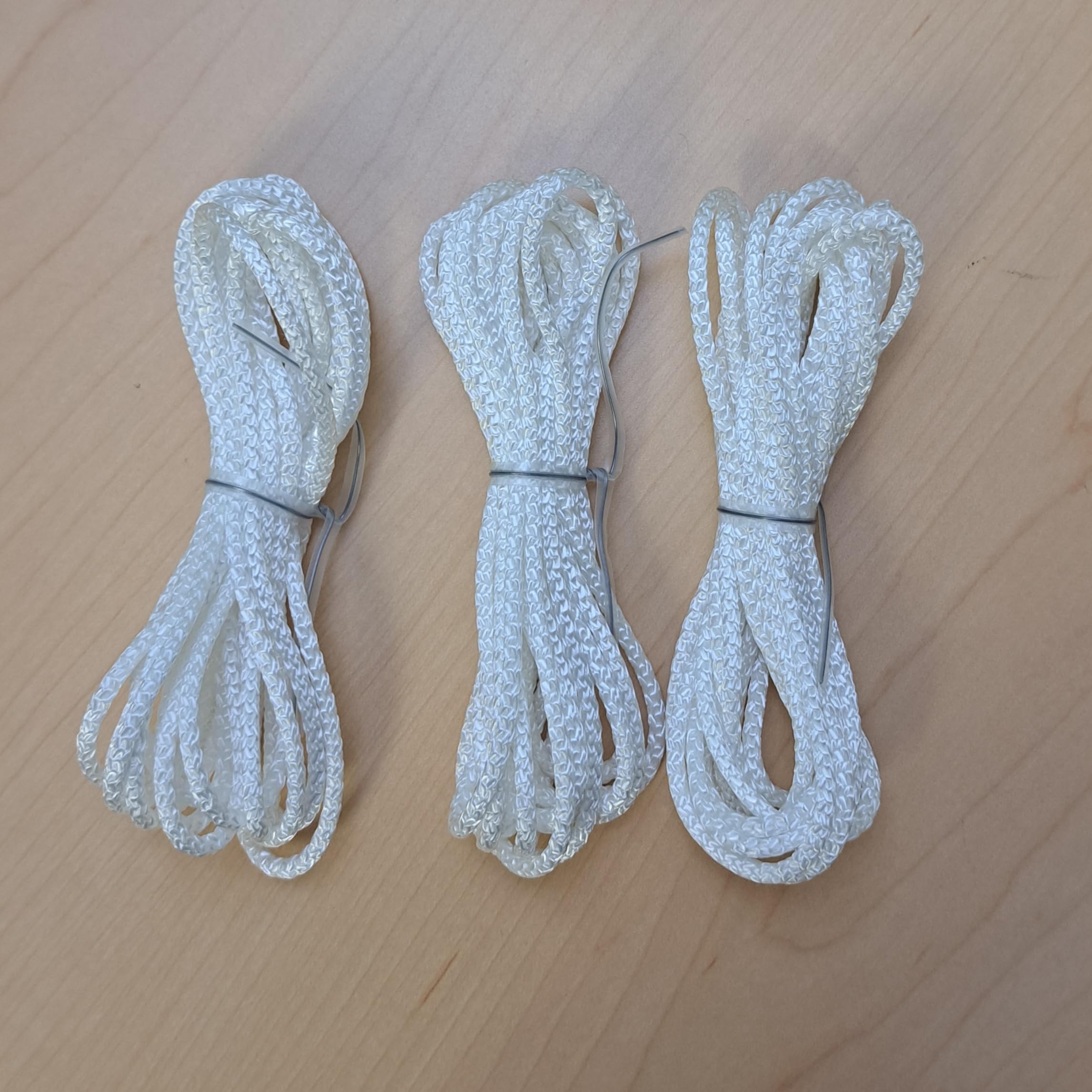 Qty 3. Cord Loop for Window Shades Cellular, Honeycomb, Roman, Roller (D30 White, 5ft Loop)