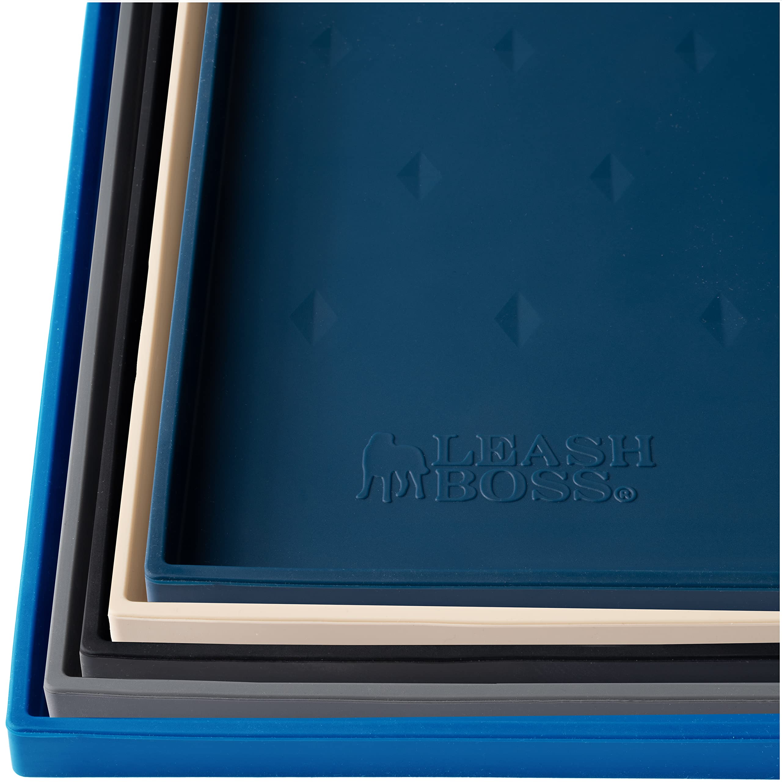 Leashboss Dog Mat for Food and Water Bowls, Silicone Waterproof Cat and